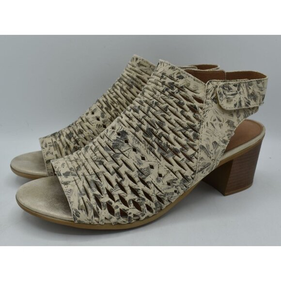 Remonte EU 41 US 9.5 Maryjane 70 Leather Perforated Metallic Heeled Sandals - Picture 1 of 16